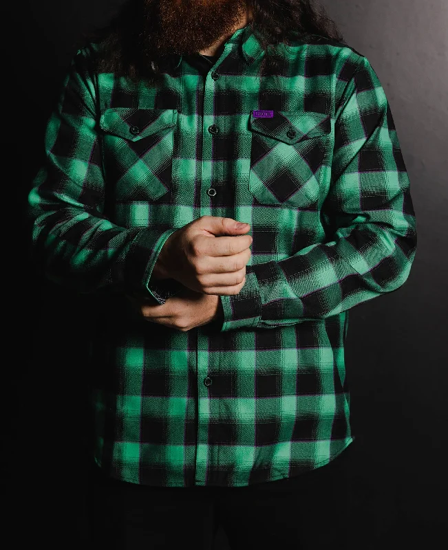 Men's tech-fabric casual shirt-Grizzly Puncher Flannel