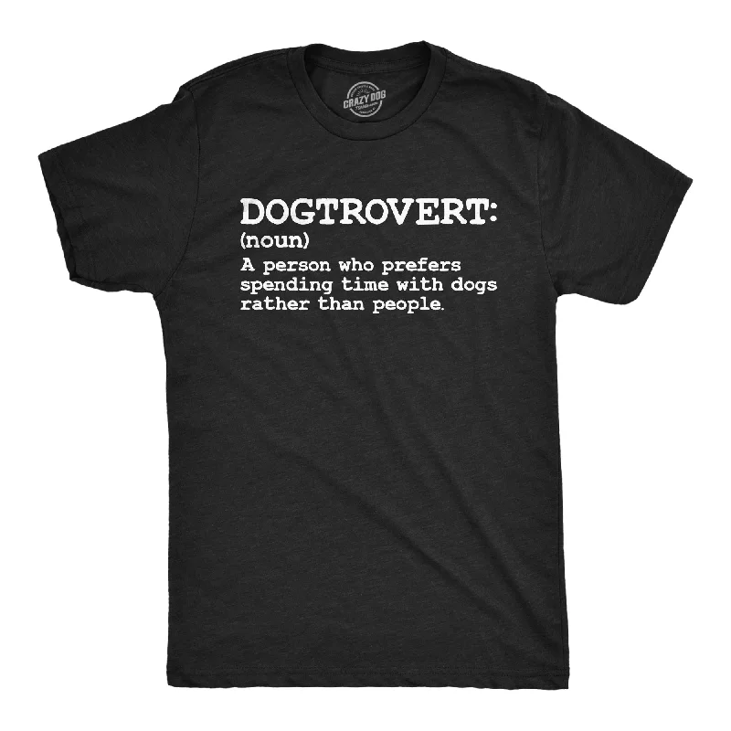 Men's laid-back t-shirt-Dogtrovert Definition Men's T Shirt