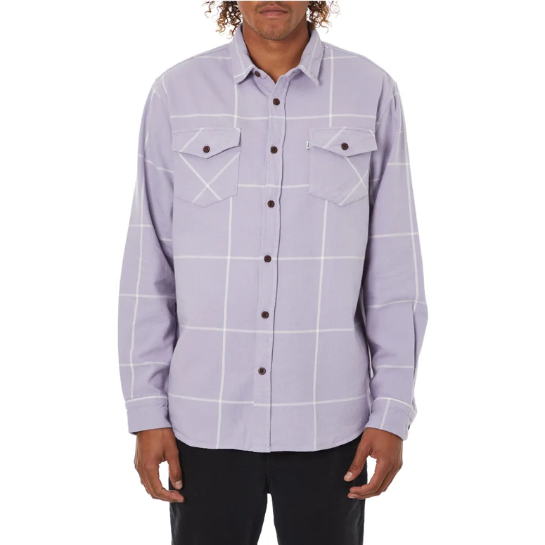 Men's organic casual wear shirt-Monty L/S Flannel