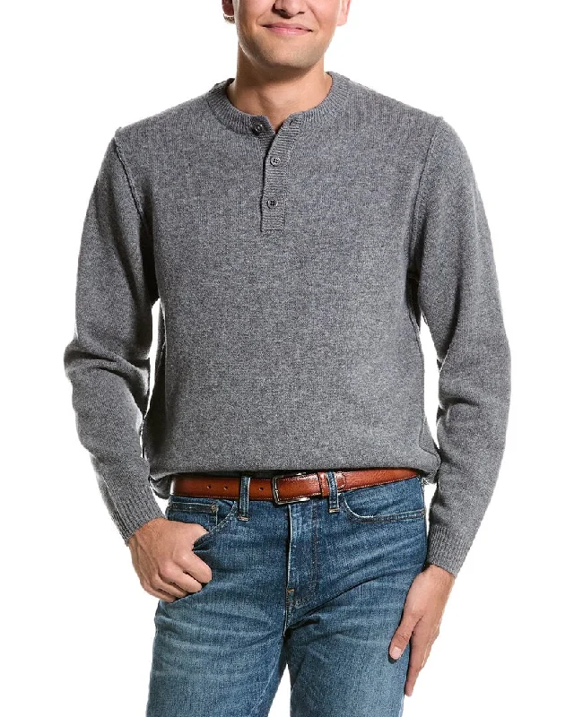 Men's moisture-wicking sweatshirt-Alashan Henley Wool Shirt