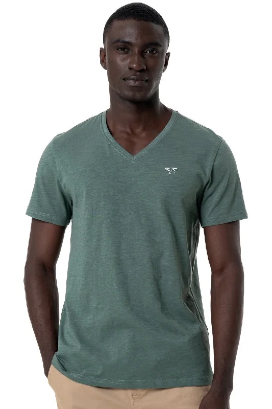 Men's go-to t-shirt-V-Neck T-Shirt _ 145358 _ Fatigue