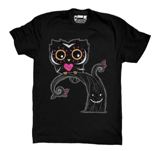 Men's pre-shrunk casual wear shirt-The Night Owl Men Tshirt