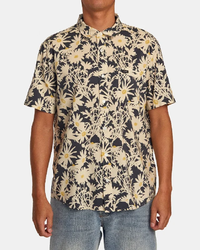 Men's fashionable office shirt-RVCA Short Sleeve Men's Woven Shirts