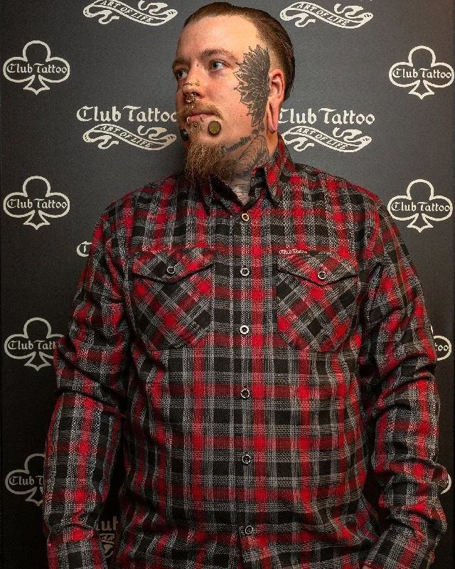 Men's versatile dress shirt-Club Tattoo Flannel