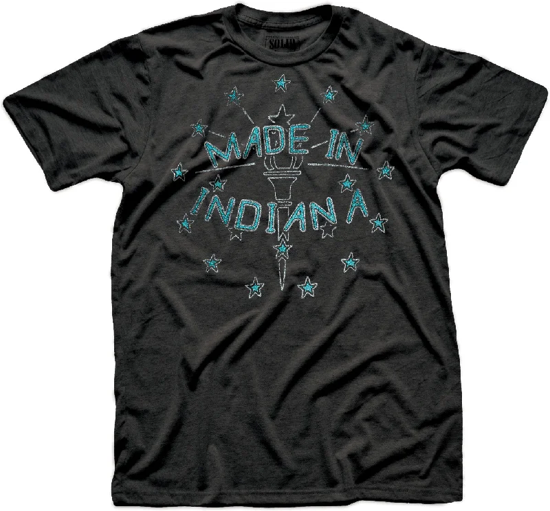 Men's brushed cotton t-shirt-Made In Indiana T-Shirt