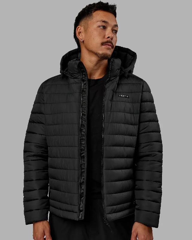 Men's high-stretch utility jacket-All-day Puffer Jacket - Black