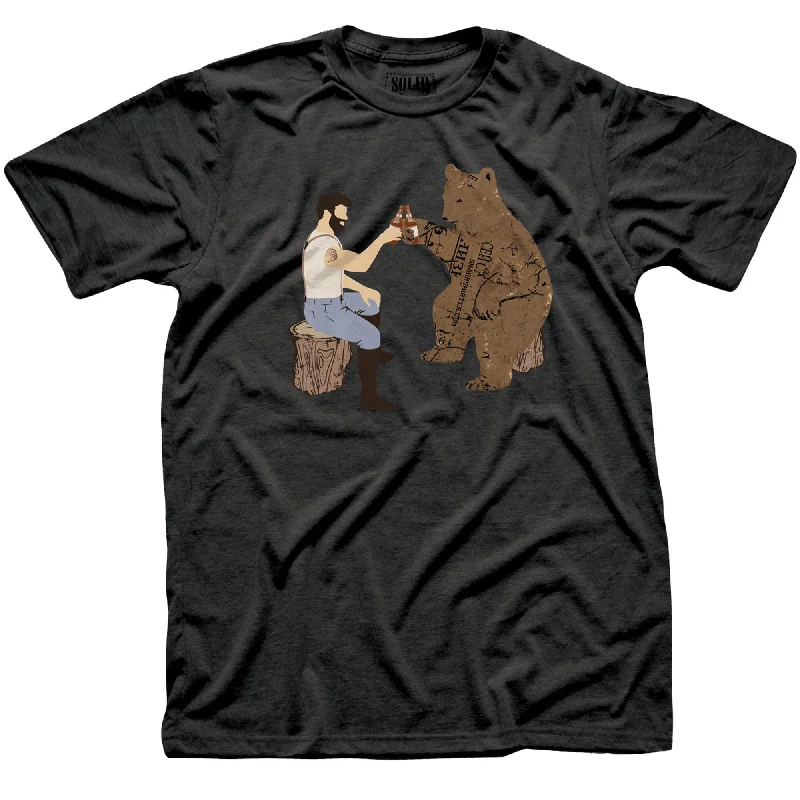 Men's embroidered t-shirt-Having A Bear T-Shirt