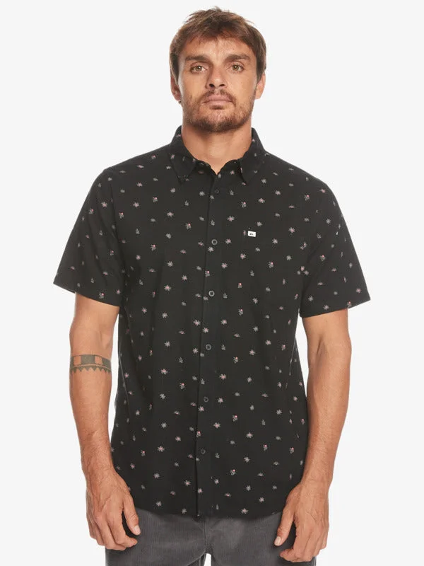 Men's tech-fabric casual shirt-Quiksilver Short Sleeve Men's Woven Shirts