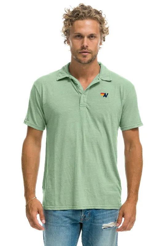 Men's pre-washed polo shirt-AVIATOR NATION POLO - SAGE