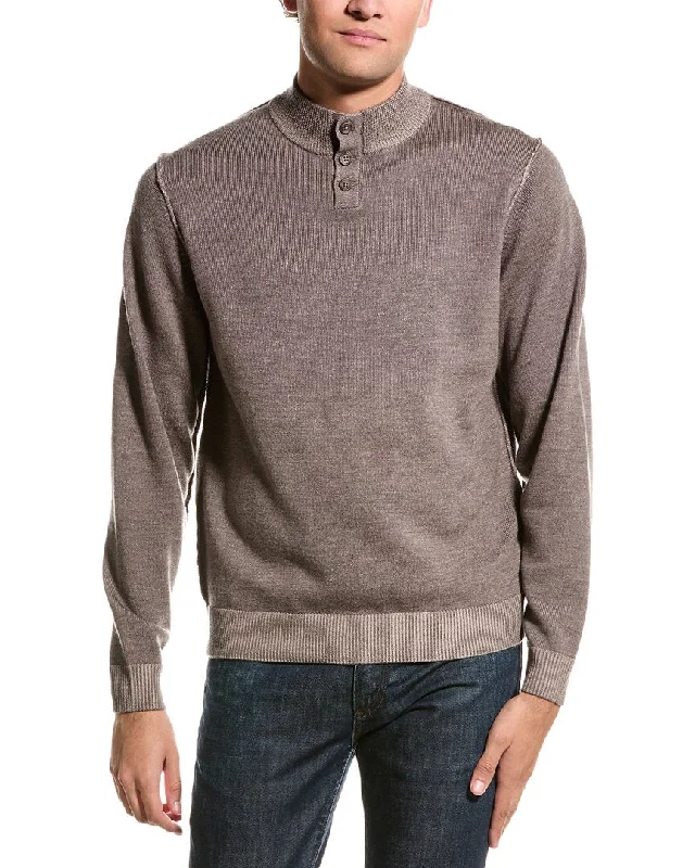 Men's cotton sweatshirt-Alashan Henley Wool Shirt