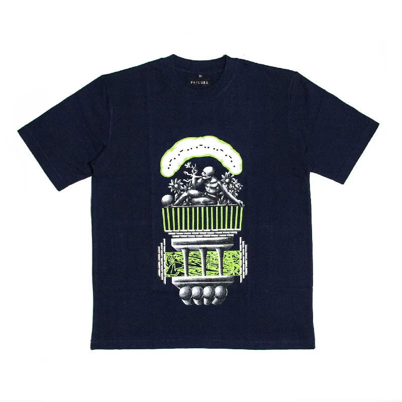 Men's avant-garde t-shirt-Confine 3 - Navy