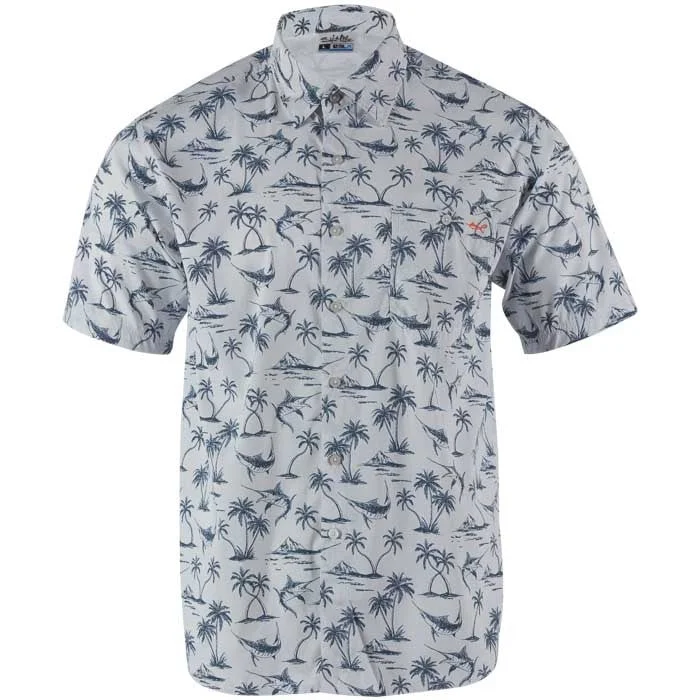 Men's eco-friendly office wear shirt-Salt Life Short Sleeve Men's Woven Shirts