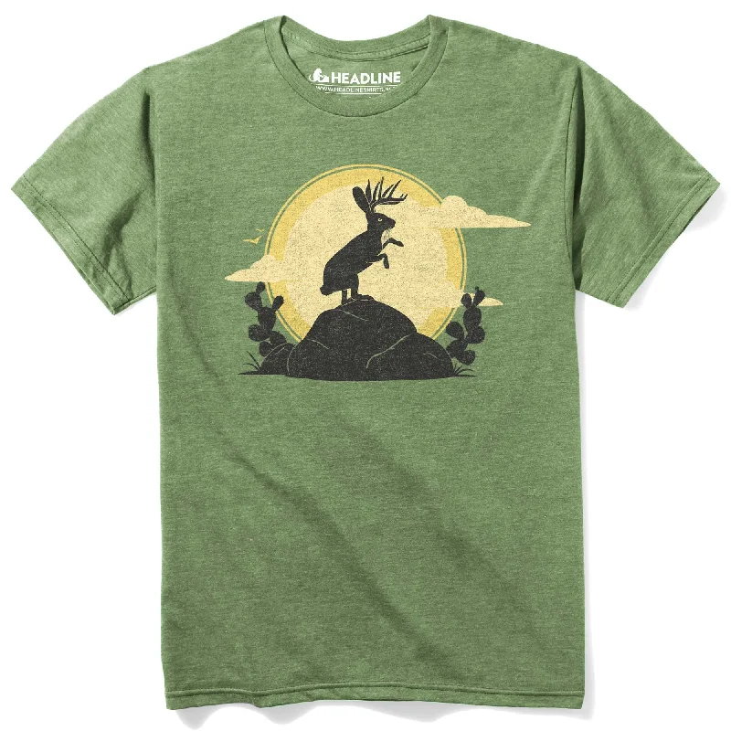 Men's laid-back t-shirt-Jackalope T-Shirt