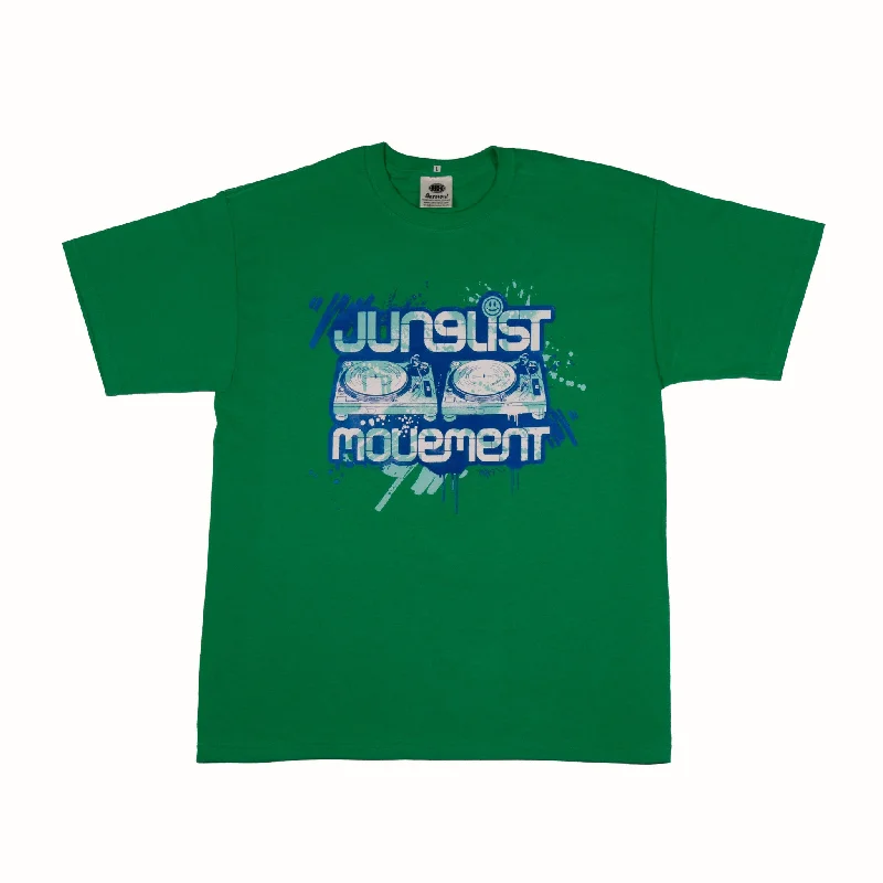 Men's comfort stretch t-shirt-Junglist Movement - A.S./J.M Mitch Remix ( irish Green )