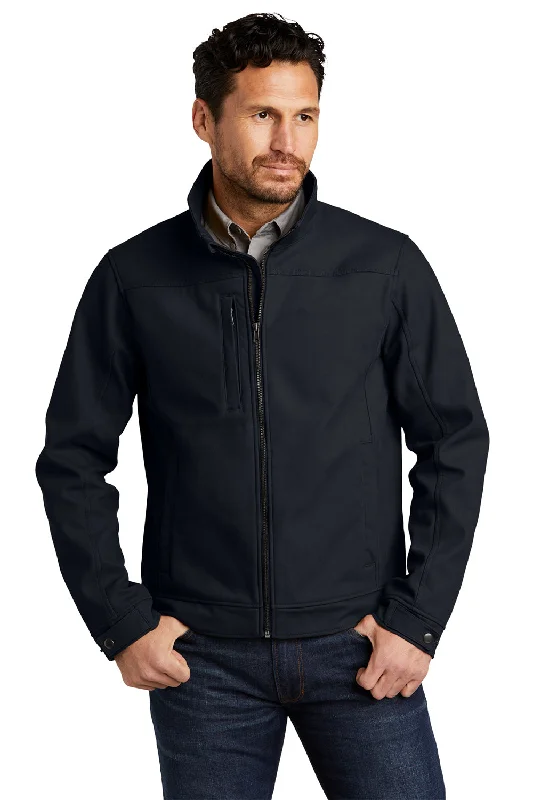 Men's antibacterial trench coat-CornerStone Mens Duck Cloth Water Resistant Full Zip Jacket - Navy Blue