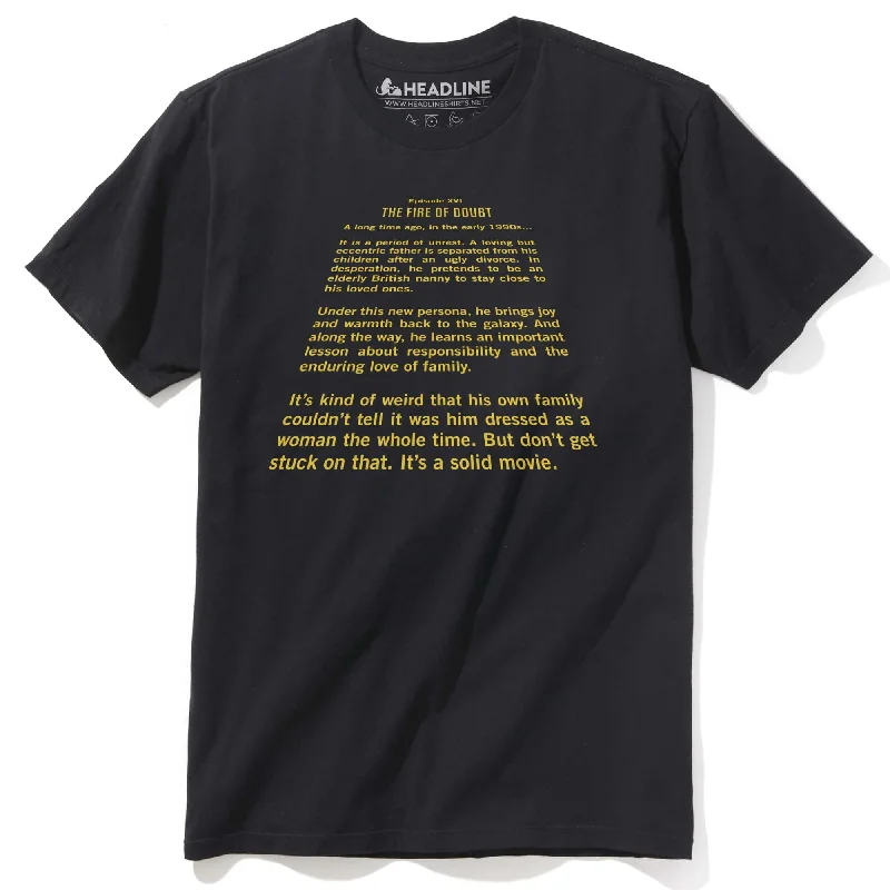 Men's beach-ready t-shirt-The Fire of Doubt T-Shirt