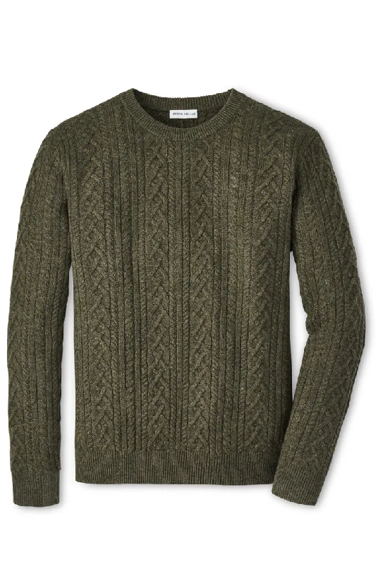 Men's activewear sweater-Ridge Cable Crew