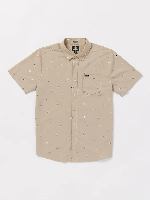 Men's lightweight dress shirt-Interstone Short Sleeve Shirt - Light Khaki