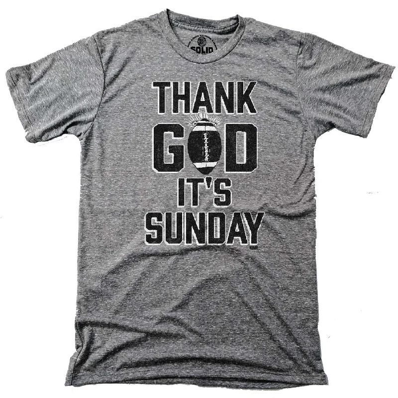 Men's contrast sleeve t-shirt-Thank God It's Sunday T-shirt