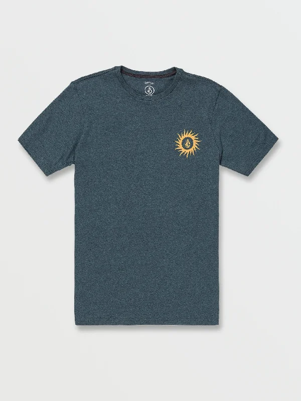 Men's contrast sleeve t-shirt-Sunrizer Short Sleeve Tee - Jade Black Heather