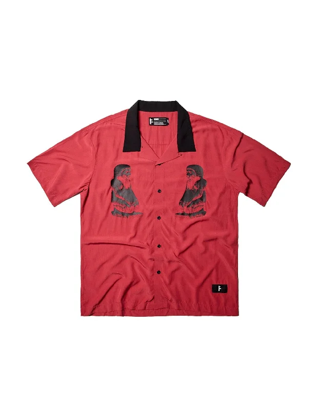 Men's fashion-forward gym wear shirt-Ancient Idols S/S Button Up Shirt