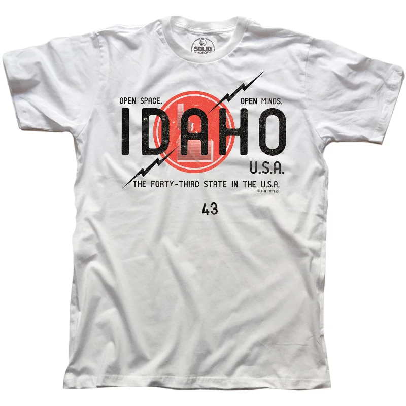 Men's inspiring graphic t-shirt-Idaho Open Space T-Shirt