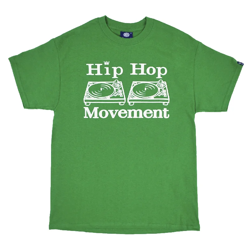 Men's bold pattern t-shirt-Hip Hop Movement Teeshirt (Irish Green )