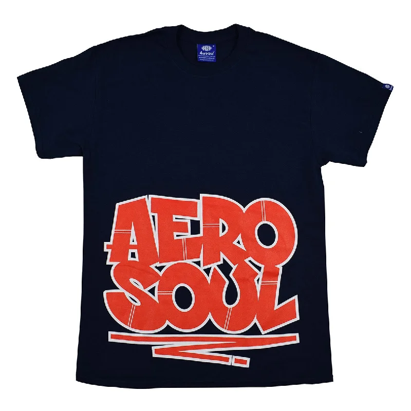 Men's biodegradable t-shirt-Aerosoul X Sya Graffi Tee - Navy