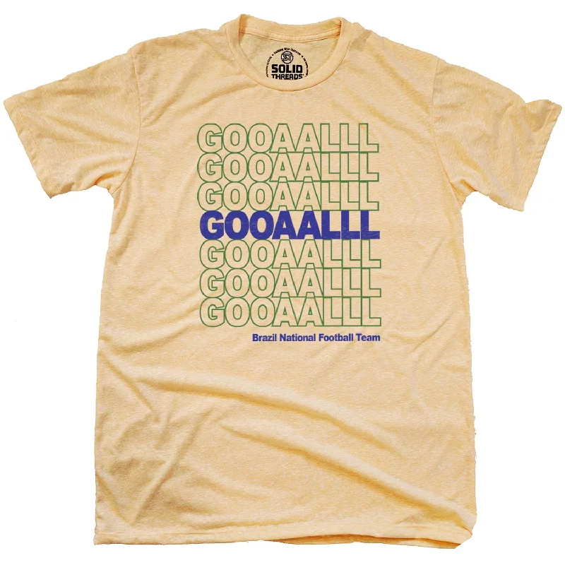 Men's avant-garde t-shirt-Brazil Soccer Gooaalll T-shirt