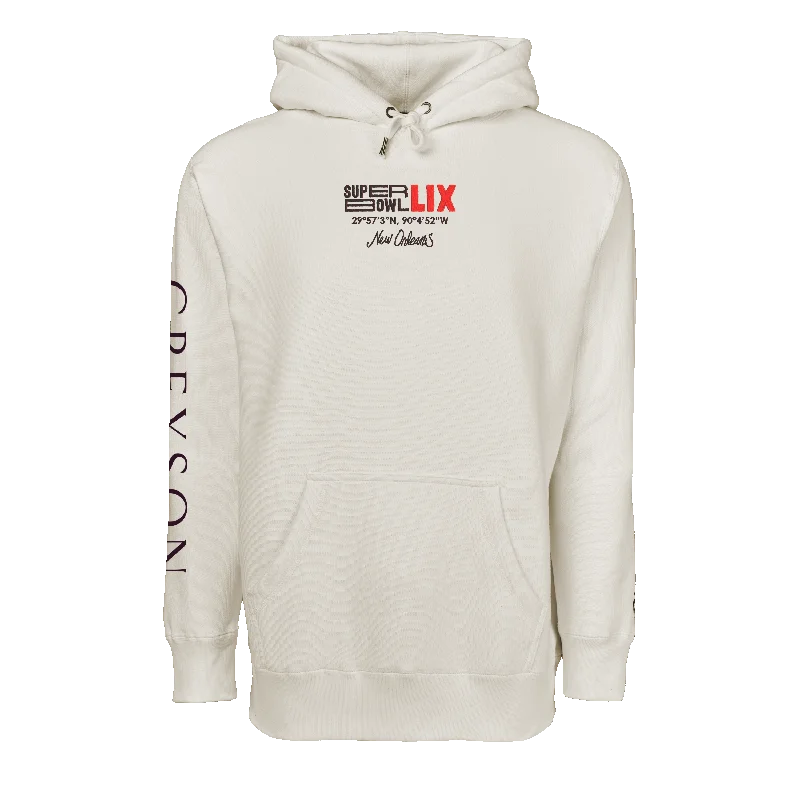 Men's comfortable hiking hoodie-Greyson for Super Bowl LIX Fireside Hoodie