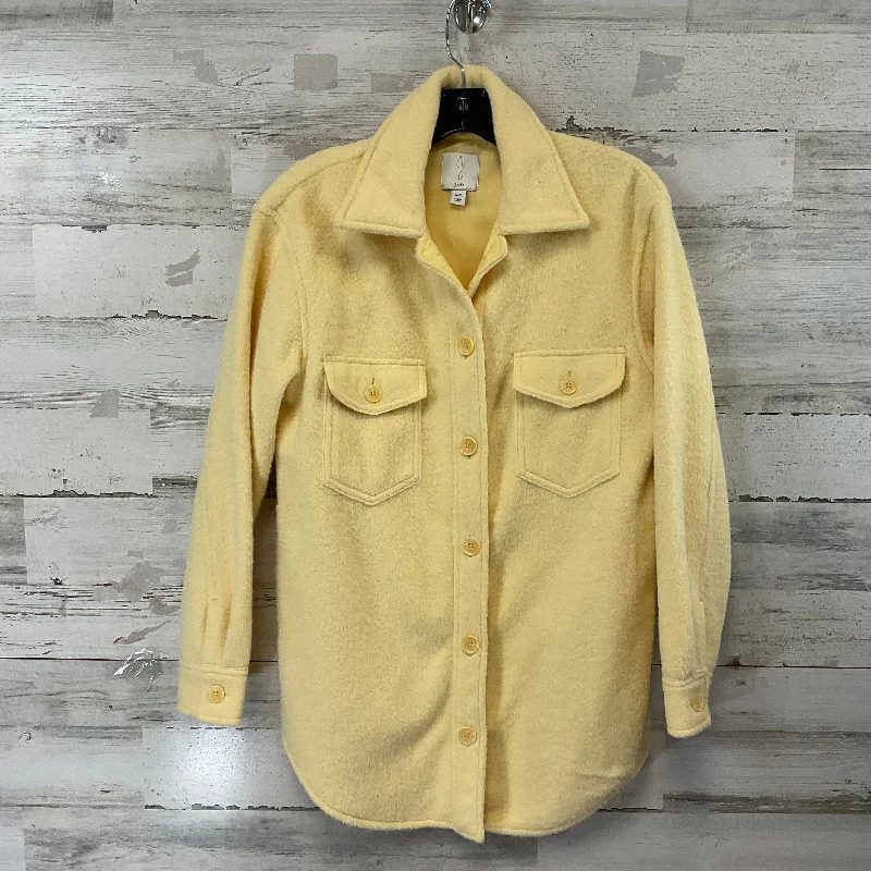 Men's lightweight windbreaker-Jacket Shirt By Joie In Yellow, Size: S