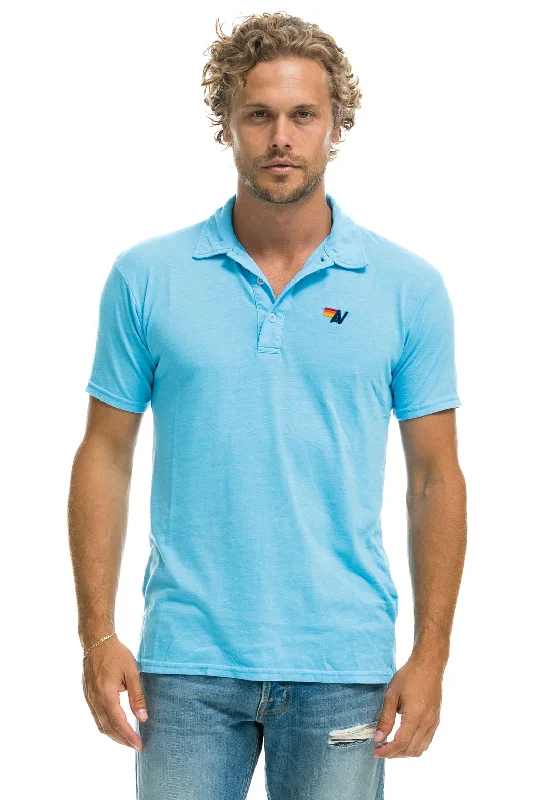 Men's ultra-breathable casual polo shirt-AVIATOR NATION POLO - SKY