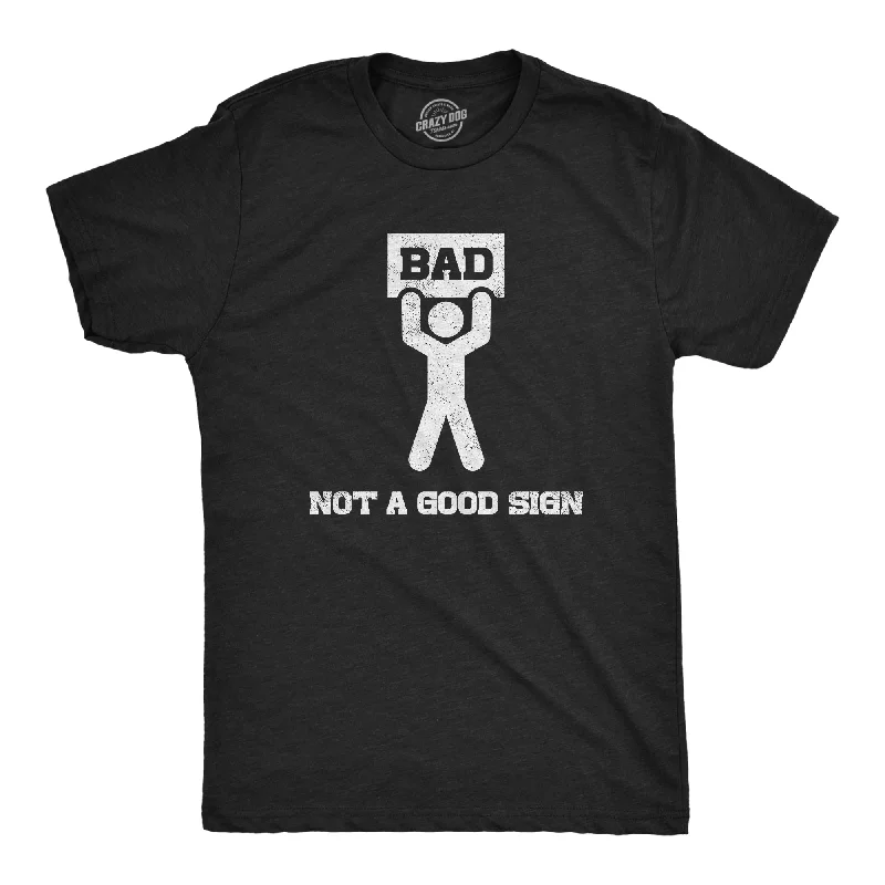 Men's avant-garde t-shirt-Bad Sign Men's T Shirt