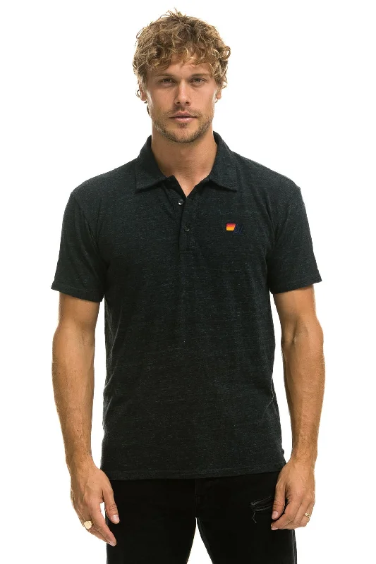 Men's adventure-ready sport polo shirt-AVIATOR NATION POLO - CHARCOAL