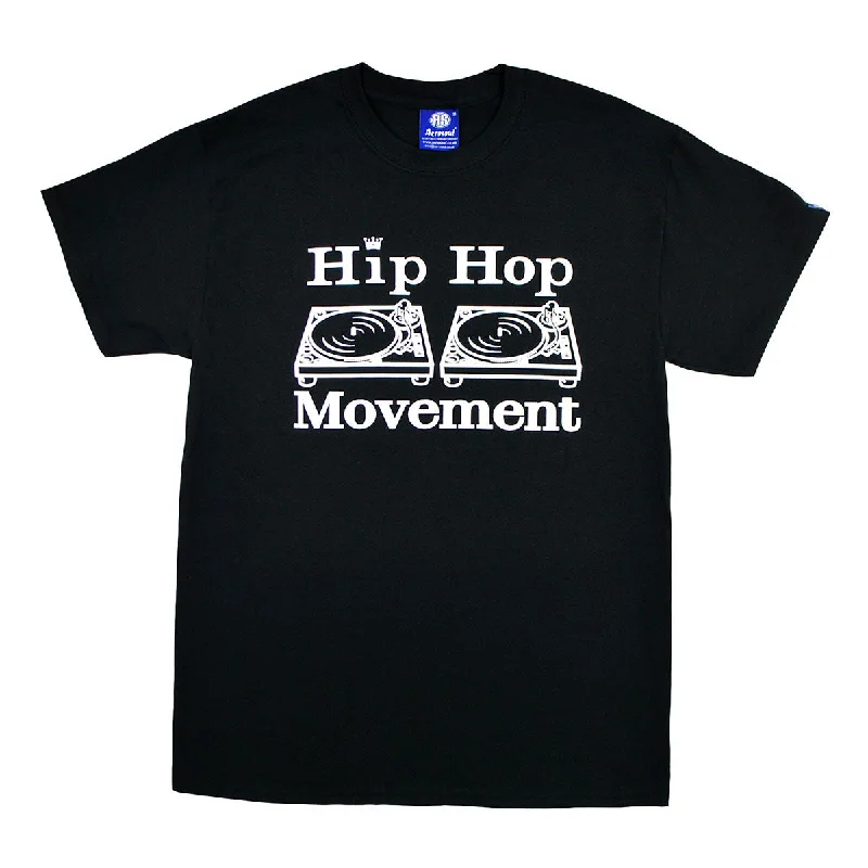 Men's jogger fit t-shirt-Hip Hop Movement Teeshirt (Black)