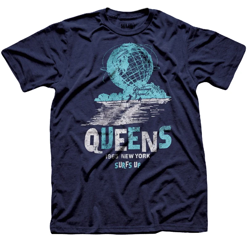 Men's casual fit t-shirt-Queens Surfs Up T-Shirt