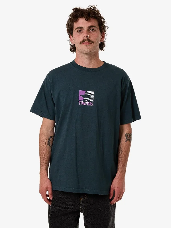 Men's ethical fashion t-shirt-Hazed Merch Fit Tee - Deep Teal