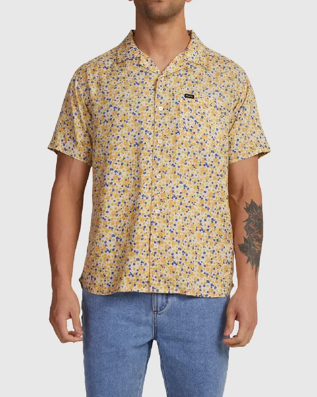 Men's quick-dry travel shirt-RVCA Short Sleeve Men's Woven Shirts