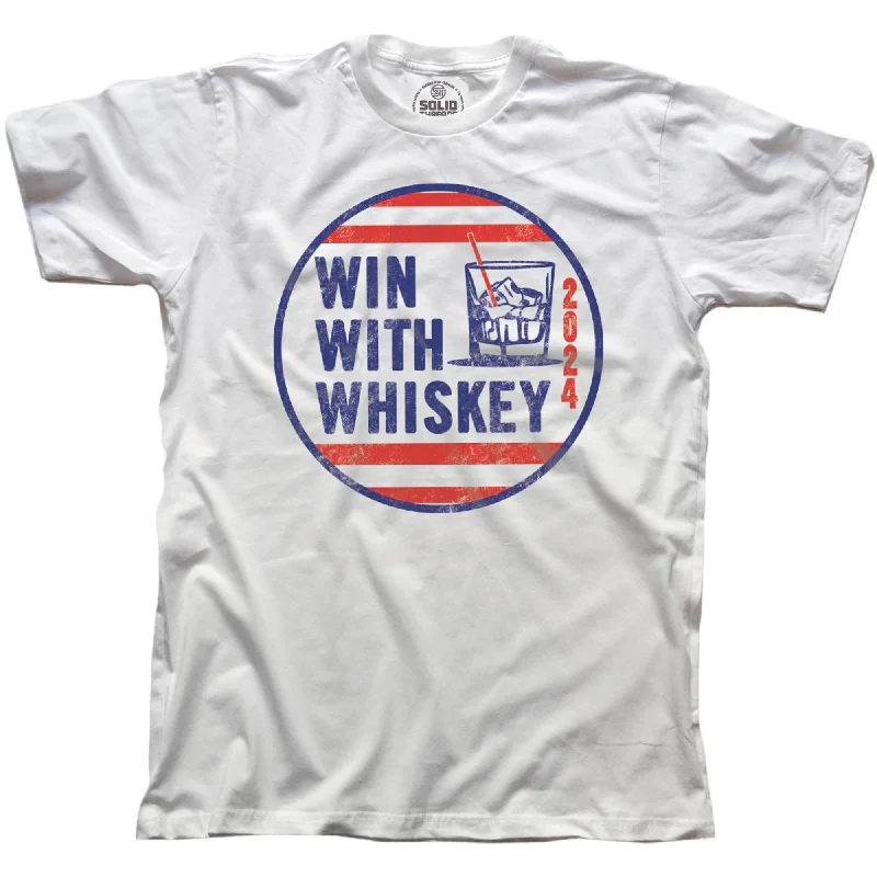 Men's eco-conscious t-shirt-Win With Whiskey T-Shirt