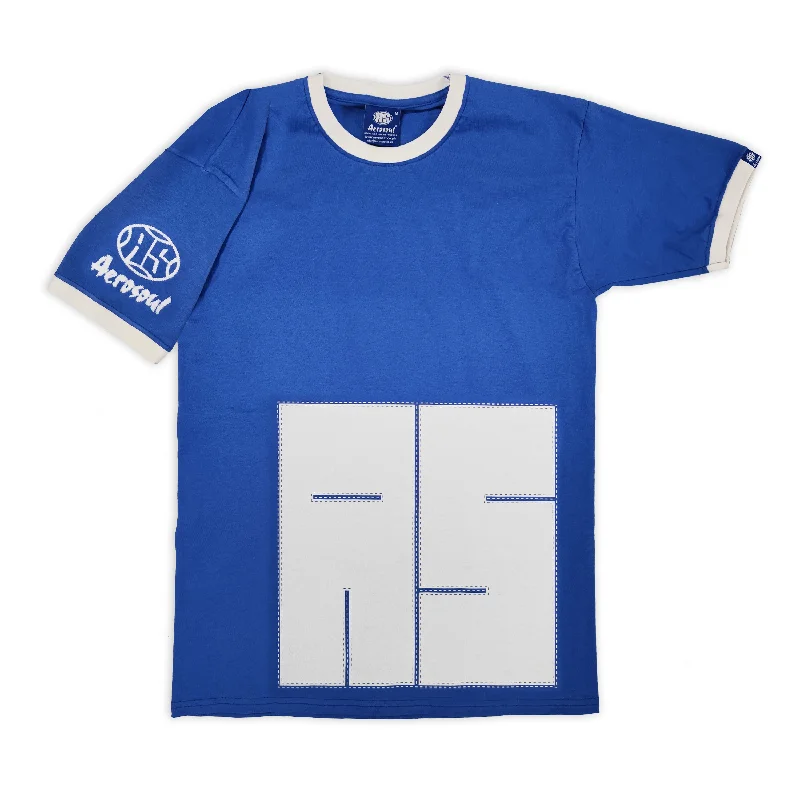 Men's biodegradable t-shirt-Aero-Stitch Ringer Teeshirt (Royal)