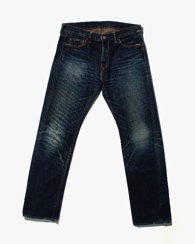 Men's performance office wear pants-Japanese Repro Selvedge Denim Jeans, Omnigod Brand - 33" x 33"