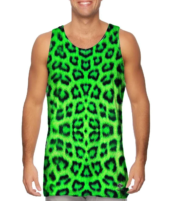 Neon Green Leopard Animal Skin