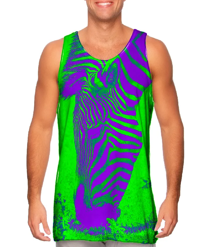 Neon Purple Green Zebra